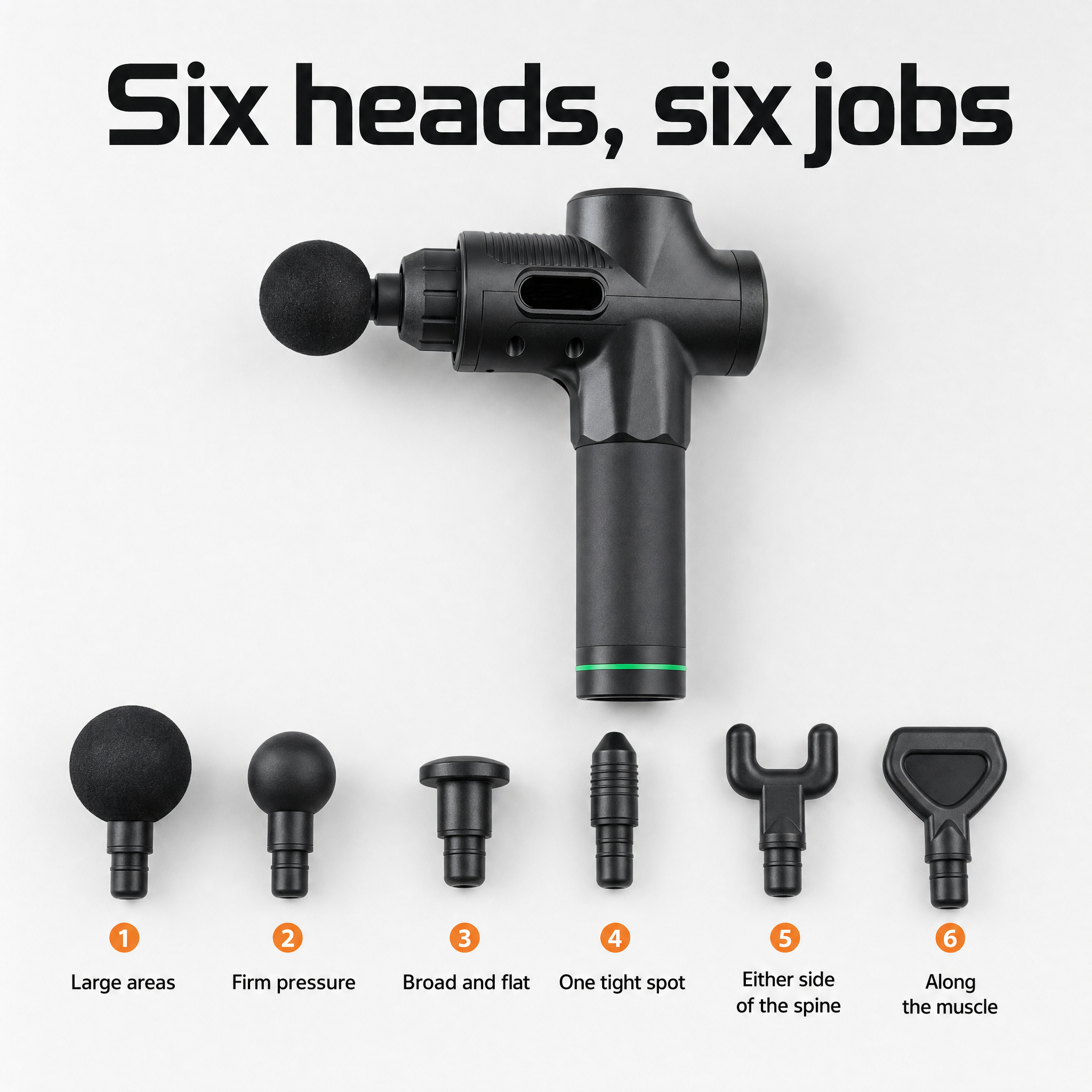 Six heads, six jobs