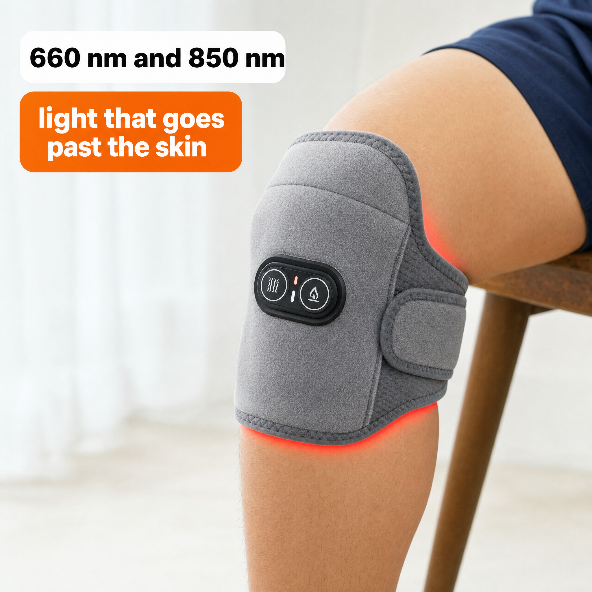 660 nm and 850 nm, light that goes past the skin